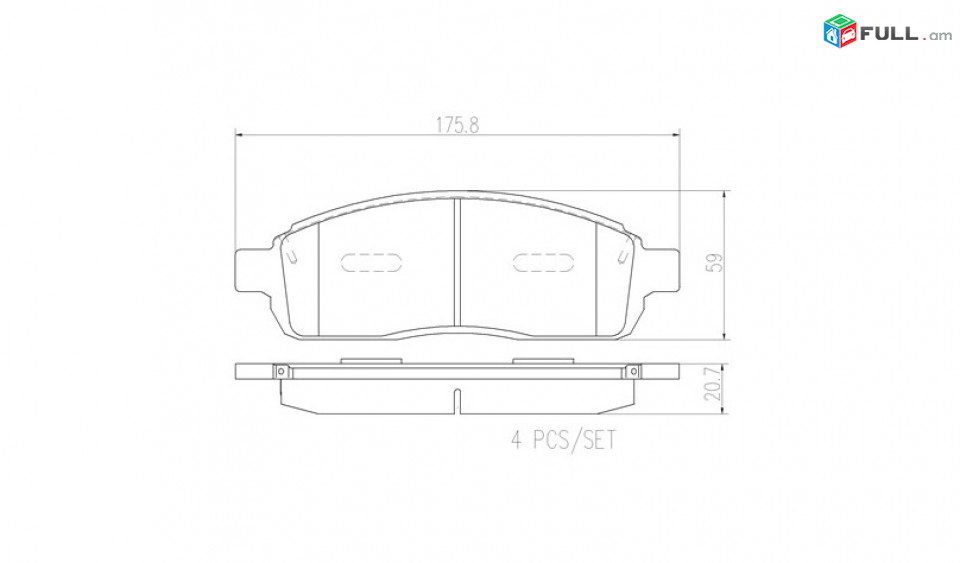 FORD F-150 արգելակման կոճղակ դիմացի, Колодки передние. 1303
