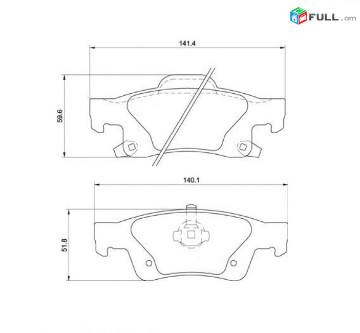 JEEP արգելակման կոճղակ հետևի, Колодки задние. 1608