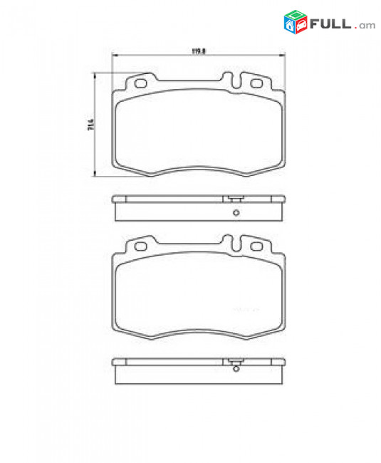 MERCEDES W220 արգելակման կոճղակ դիմացի, Колодки передние. 0713