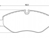 MERCEDES SPRINTER արգելակման կոճղակ դիմացի, Колодки передние. 0732