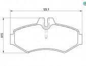 MERCEDES G500 արգելակման կոճղակ հետևի, Колодки задние. 0702