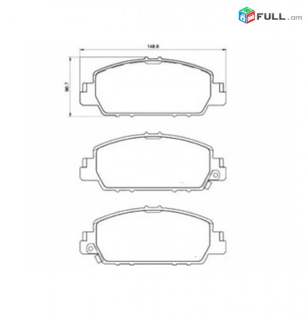 HONDA HRV արգելակման կոճղակ դիմացի, Колодки тормозные передние. 1022