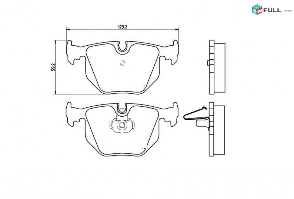 BMW E53 արգելակման կոճղակ դիմացի, Колодки тормозные передние. 0528