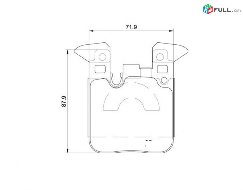 BMW արգելակման կոճղակ հետևի, Колодки тормозные. 0517