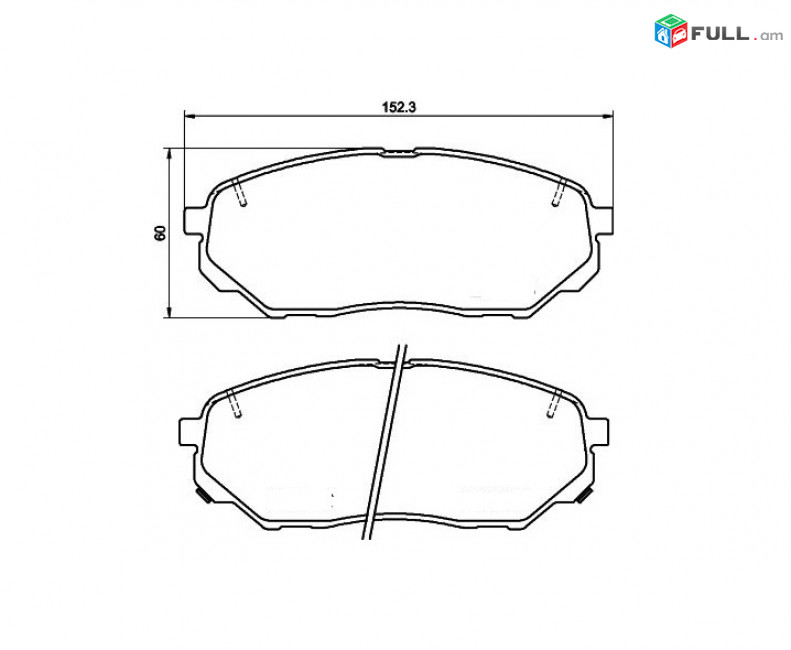 HYUNDAI SANTA FE արգելակման կոճղակ դիմացի, Колодки передние. 1413