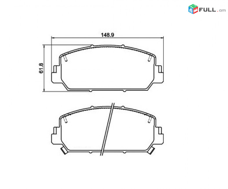 ACURA արգելակման կոճղակ դիմացի, Колодки передние. 1027