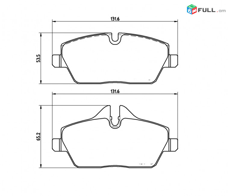 MINI F56 արգելակման կոճղակ դիմացի, Колодки передние.0533