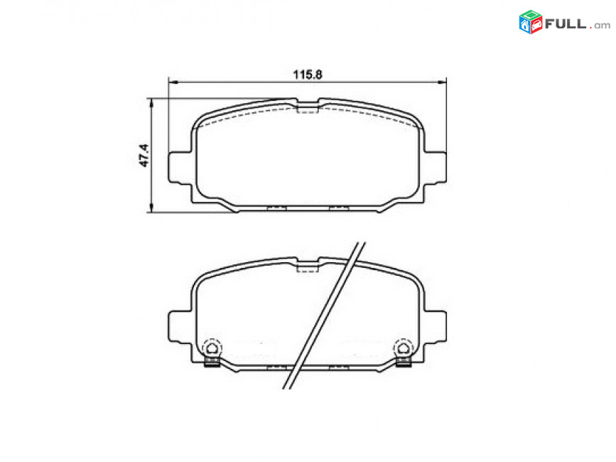 JEEP COMPASS արգելակման  կոճղակ հետևի, Колодки задние.1616