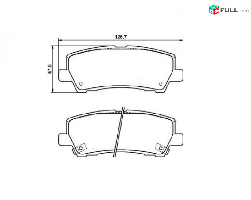 FORD MUSTANG արգելակման  կոճղակ հետևի, Колодки задние.1317
