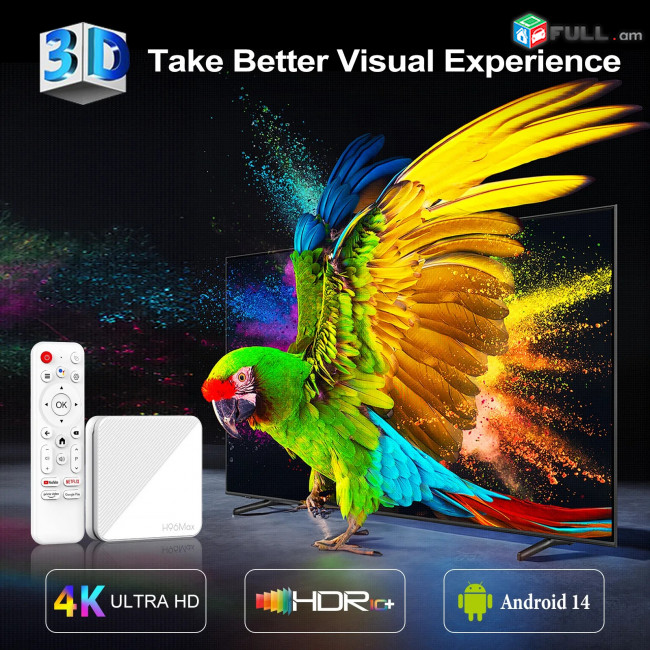 TV BOX H96 Max Allwinner H313 4K Ultra HD Android 14.0