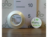 Ներկառուցվող լուսատու Ecola Light MR16 DL92 GU5.3, ուռուցիկ, կլոր, Սադափե արծաթ, 30x80