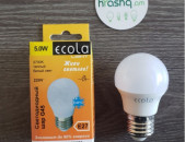 Ecola Light Globe լամպ LED 5,0W G45 220V E27 2800K կոմպոզիտ 75x45