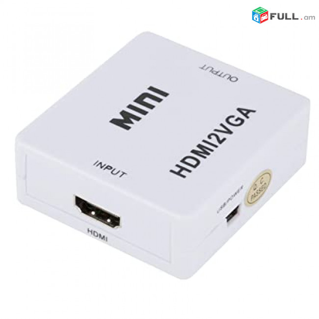 VGA to HDMI Video Converter Համակարգչի նոութբուքի համար VGA2HDMI վիդեո փոխարկիչ ադապտեր