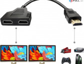 HDMI to 2x HDMI 30cm HUB - HDMI male to HDMI female cable (1papa - 2x mama) Adapter Perexodnik Адаптер ադապտեր