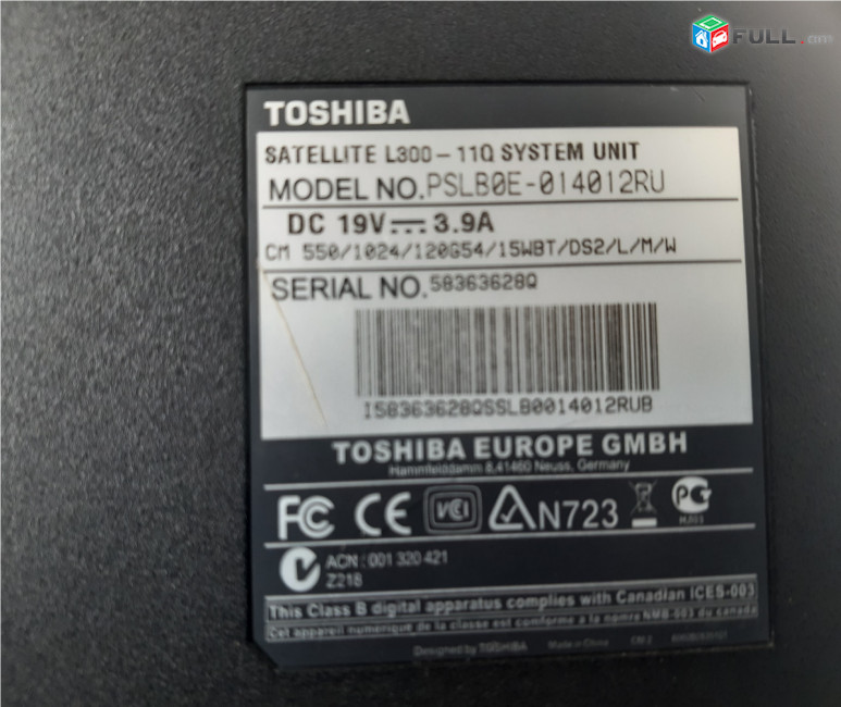 TOSHIBA SATELLITE L300-11Q պահեստամասեր ամեն ինչ разборка на запчасти