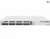 Cloud Router Switch 317-1G-16S + RM / 1 x Gigabit LAN, 16 x SFP + cages, Dual Core 800MHz CPU, 1GB RAM, 1U rackmount passive cooling case