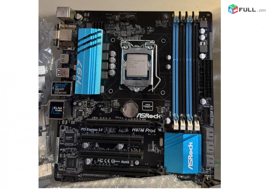 Socket LGA 1150 ASRock H97M Pro4 4LV DDR3 MicroATX Matherboard Մայրսալիկ Պլատա mainboard Материнская плата MB