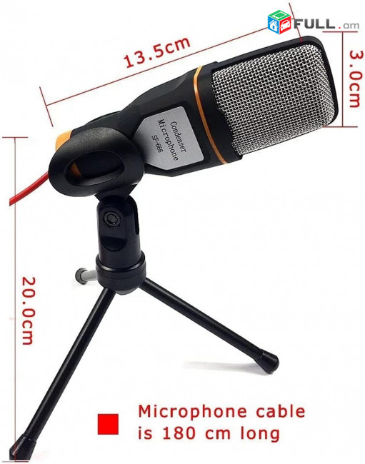 Microphone Fio Condensador Sf666 միկրոֆոն պրոֆեսիոնալ bloker YouTube TikTok Facebook online դասավանդում