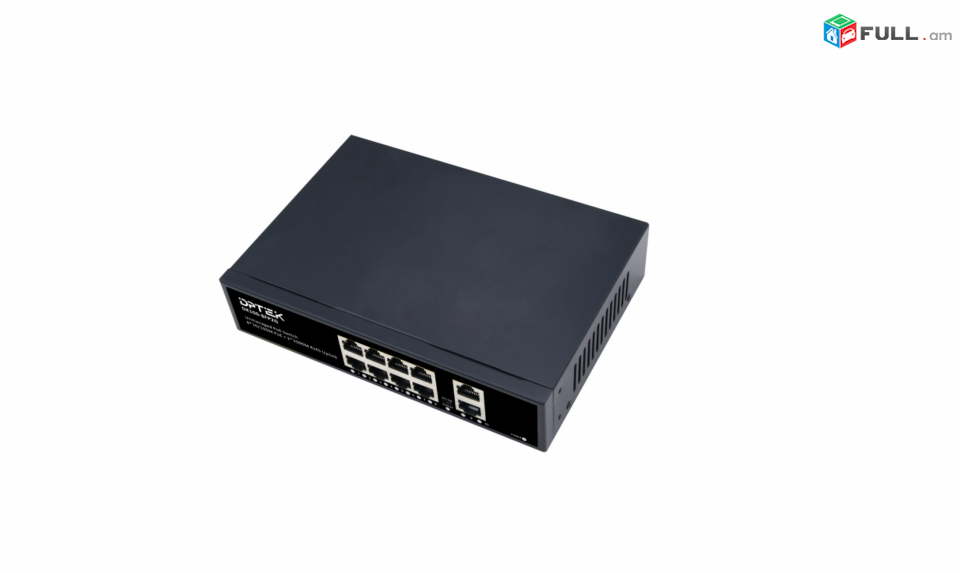 Dptek 8 port PoE + 2 UPLINK Switch 120W 8 պորտ Адаптер питания Power adapter Коммутатор IP telephon սվիչ