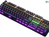 K30 USB Wired Gaming Mechanical Keyboard 104 Keys NKRO Luminous Blue Switch RGB Backlit Keyboard