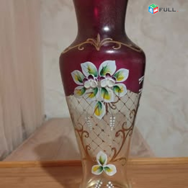 Չեխական ռոկոկո բորդո գավաթներ գրաֆինով